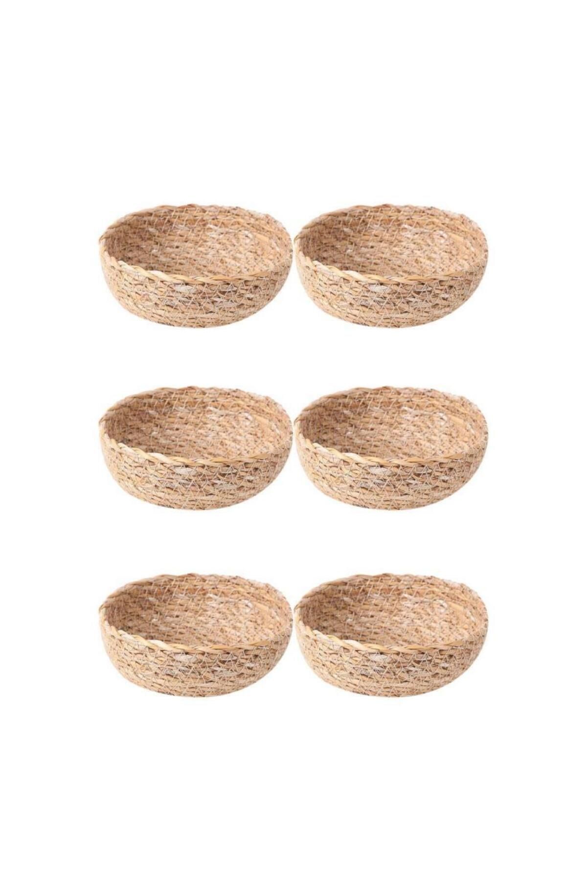 Digithome-6-Piece Wicker Mini Snack Bowl and Bowl Presentation Set 15 cm - Cl-13029 C1-1-121 4