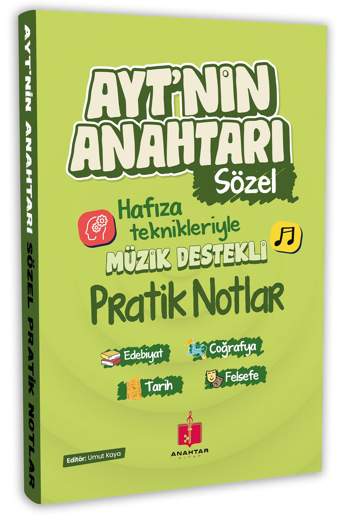 Anahtar Kitap 2025 AYT'nin Anahtarı Sözel Tüm Dersler Tek Kitap Hafıza Teknikleriyle Müzik Destekli Pratik Notlar