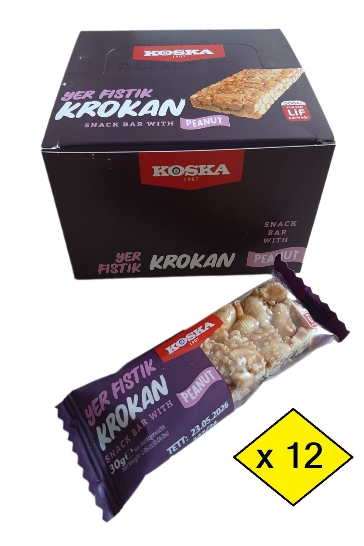 Koska Yer Fıstıklı Krokan 30gr * 12 adet (1 kutu)