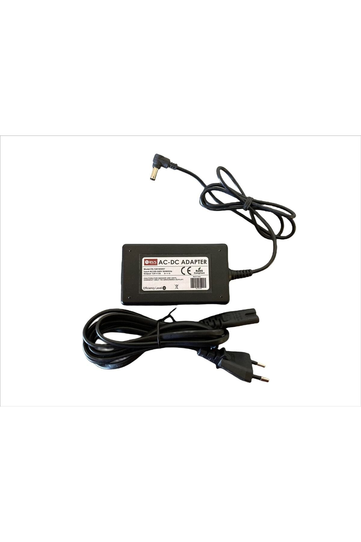 NOTEWARE 12 Volt 5 Amper Monitör Ekran Adaptörü - 12v 5a Monütör Adaptörü 5.5*2.5 5,5x2,5 - 2,1 Uç Standart