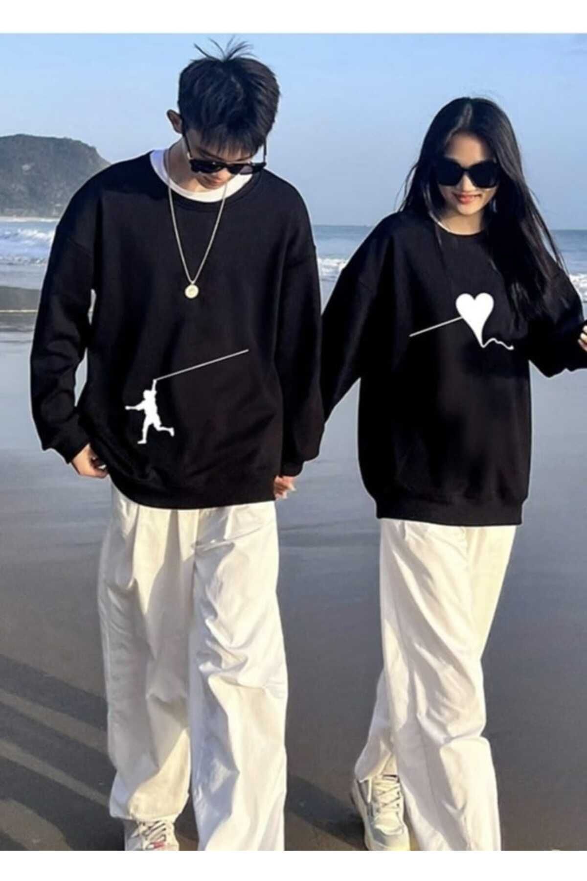 WOODROFFE 2 Li Harajuku Style Çift Sevgili Kombinleri Couple Clothing Yeni Sezon (Adet Fiyat)