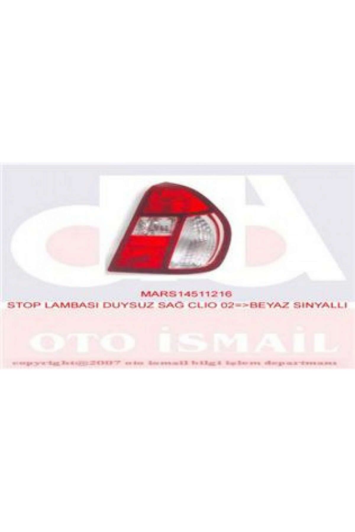 Mars STOP LAMBASI SAĞ DUYSUZ BEYAZ SİNYALLİ [ RENAULT CLIO SYMBOL 2001-2004 ] 550134