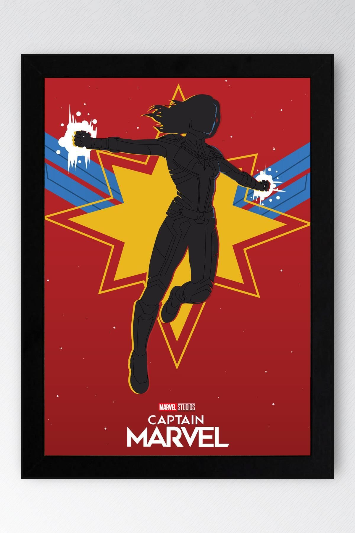 Saturn Captain Marvel Çerçeveli Tablo - Kaptan Marvel Poster Tablo