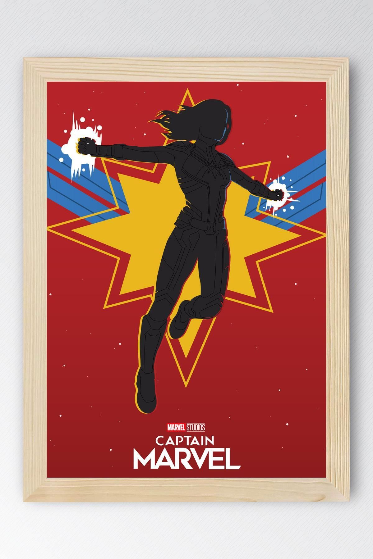 Saturn Captain Marvel Çerçeveli Tablo - Kaptan Marvel Poster Tablo