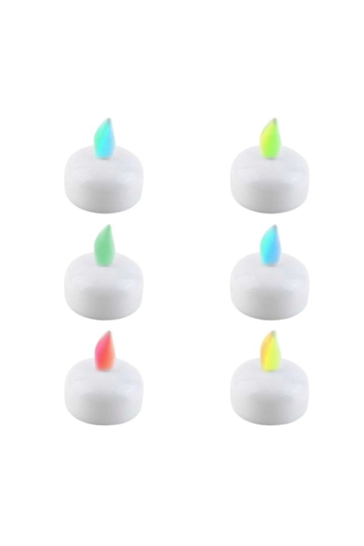 Armada 12 Adet Tea Light Karışık Renk Led Işıklı Pilli Suda Yüzen Mum ( 4 cm)