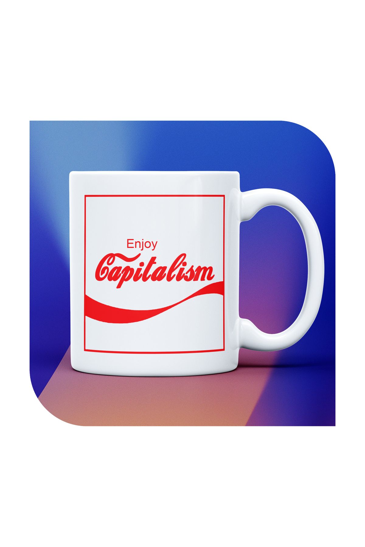 zinbooz Enjoy Capitalism X Coca Cola Kapitalizm Baskılı Kupa Bardak