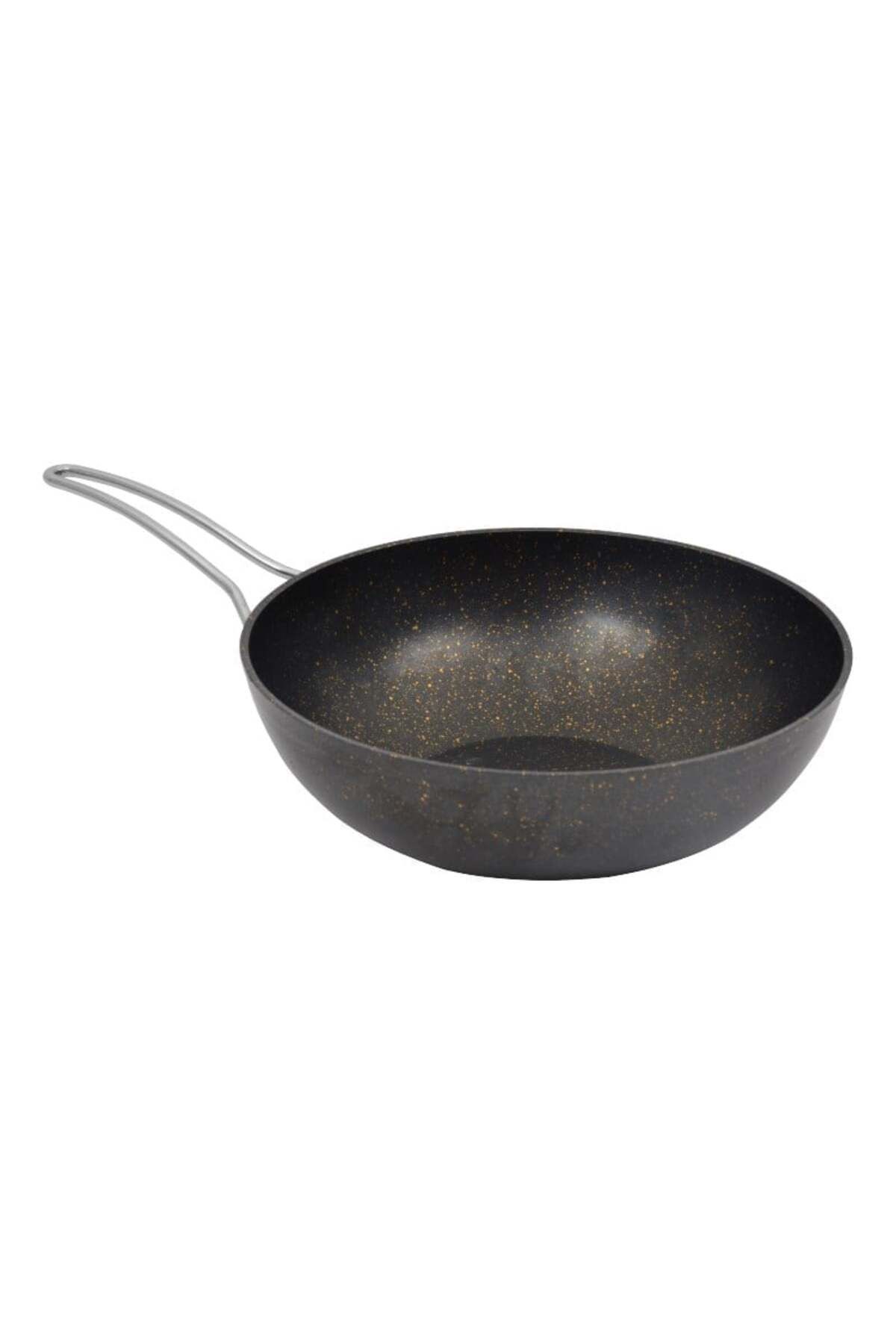 NURGAZ Granit Döküm Wok Tava 28Cm