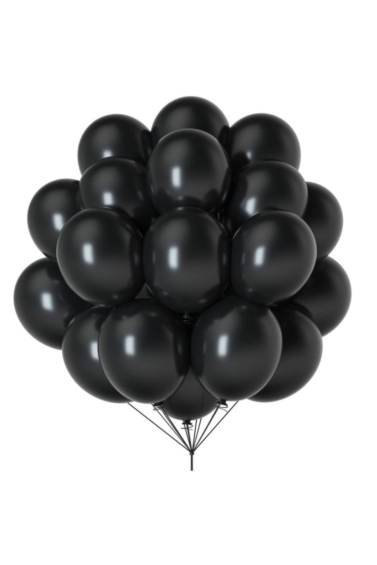 RENKPARTY Lateks Siyah Balon 12 Inch 10 Adet