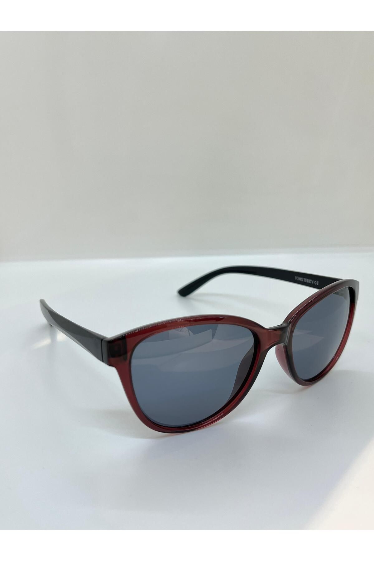 Tutiwood-2004 55/13 Burgundy Rimmed Cat Eye Women's Sunglasses 3