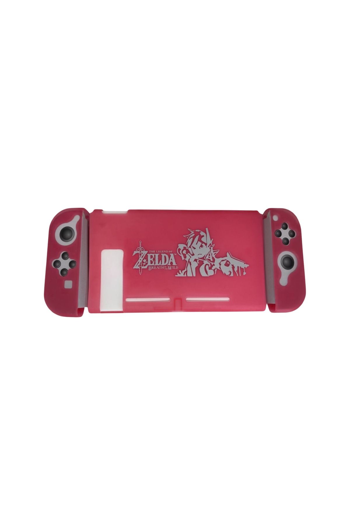 YUES Switch Silikon Kılıf Joy-con Koruyucu Kılıf Zelda Desenli Pembe