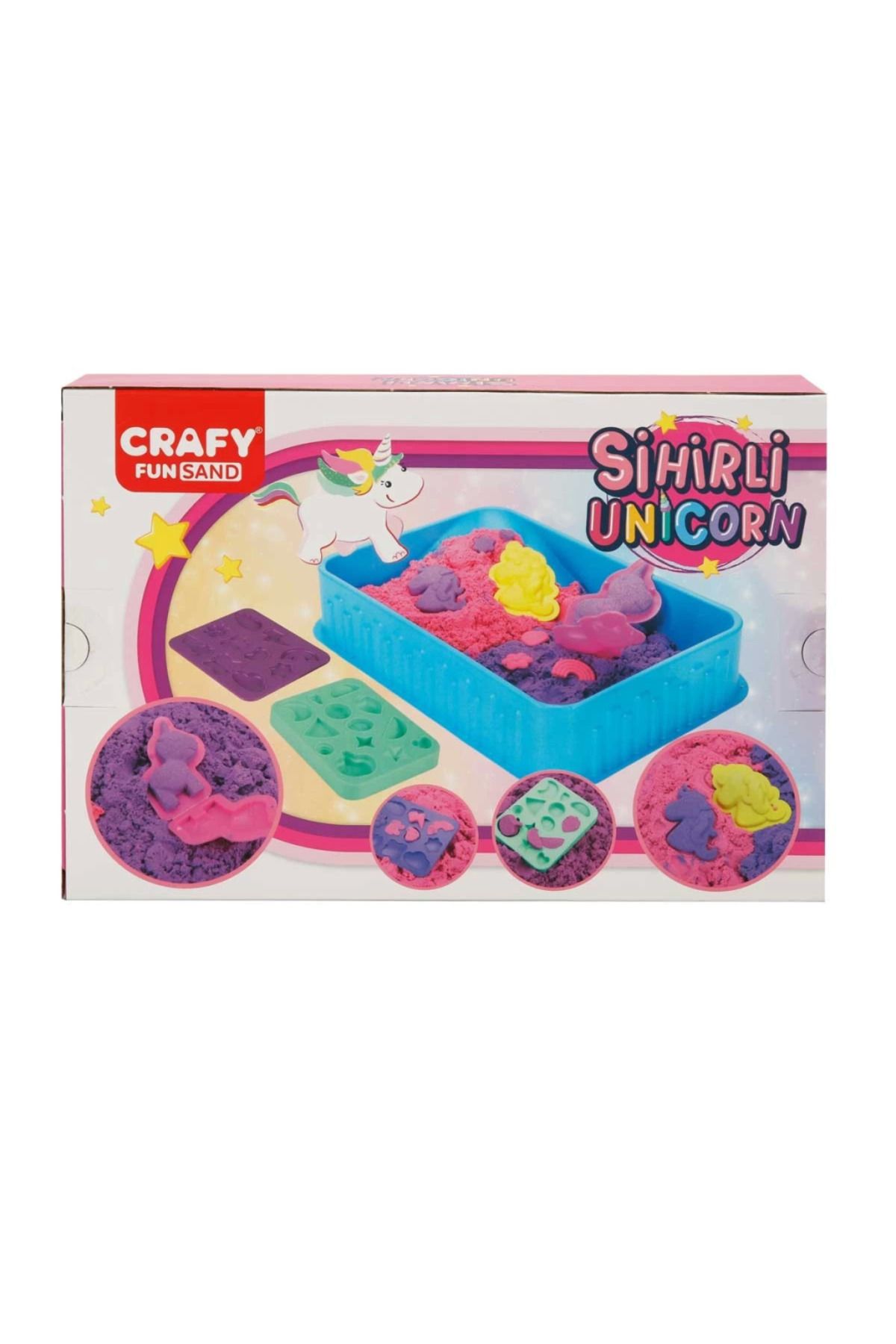 NessiWorld Crafy Oyun Kum Seti Unicorn Pembe Mor 2x125