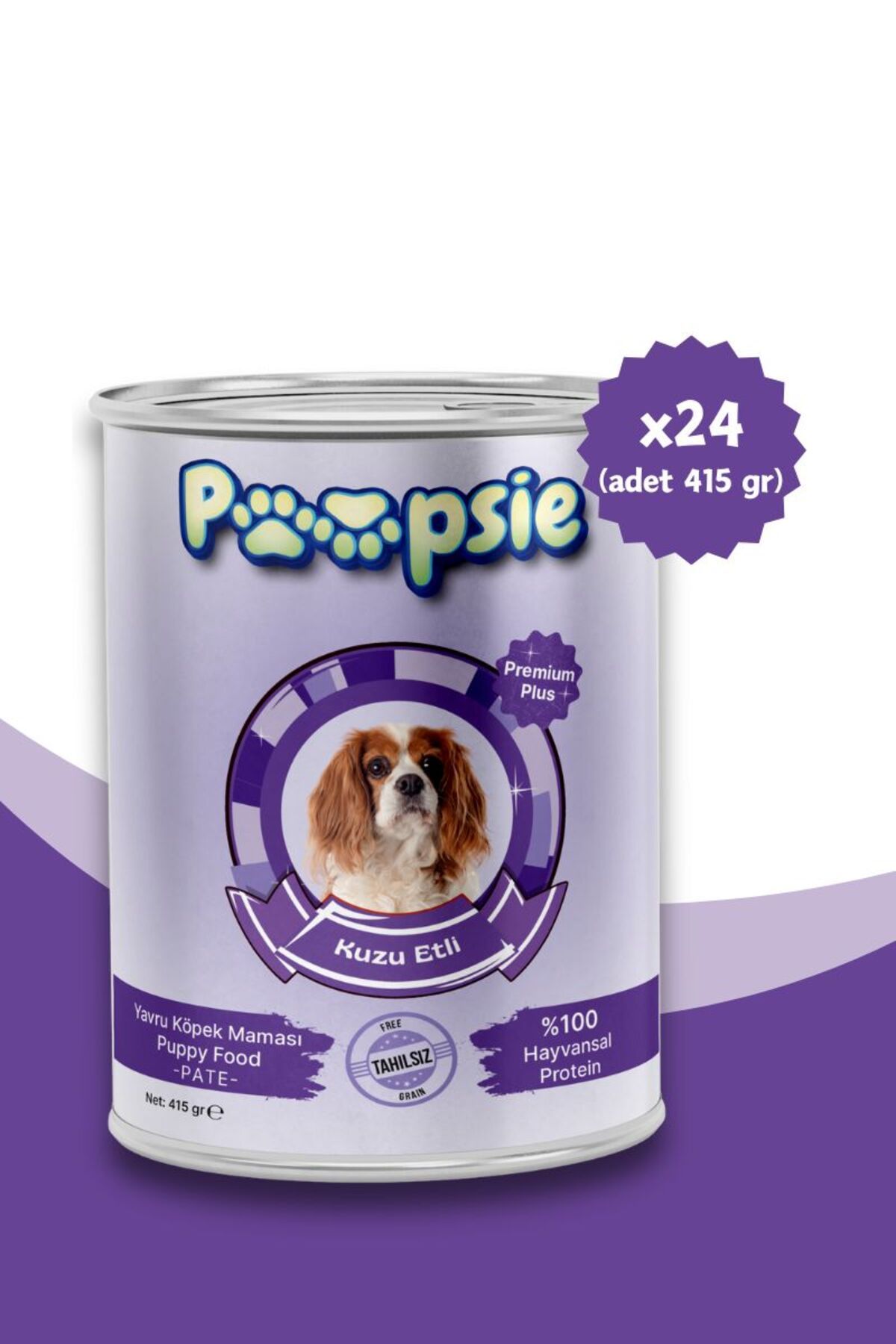 POOPSIE Kuzu Etli Yavru Köpek Maması 415Grx24Adet