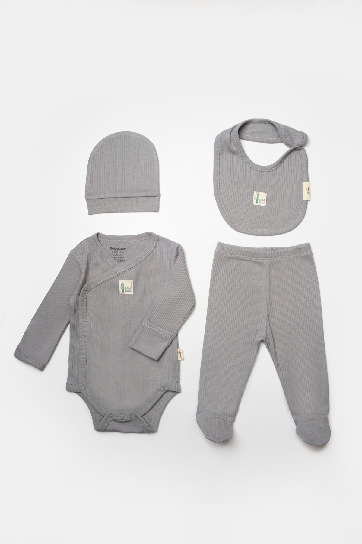 Momercy Happy Baby Organik Bambu Fitilli 4'lü Set