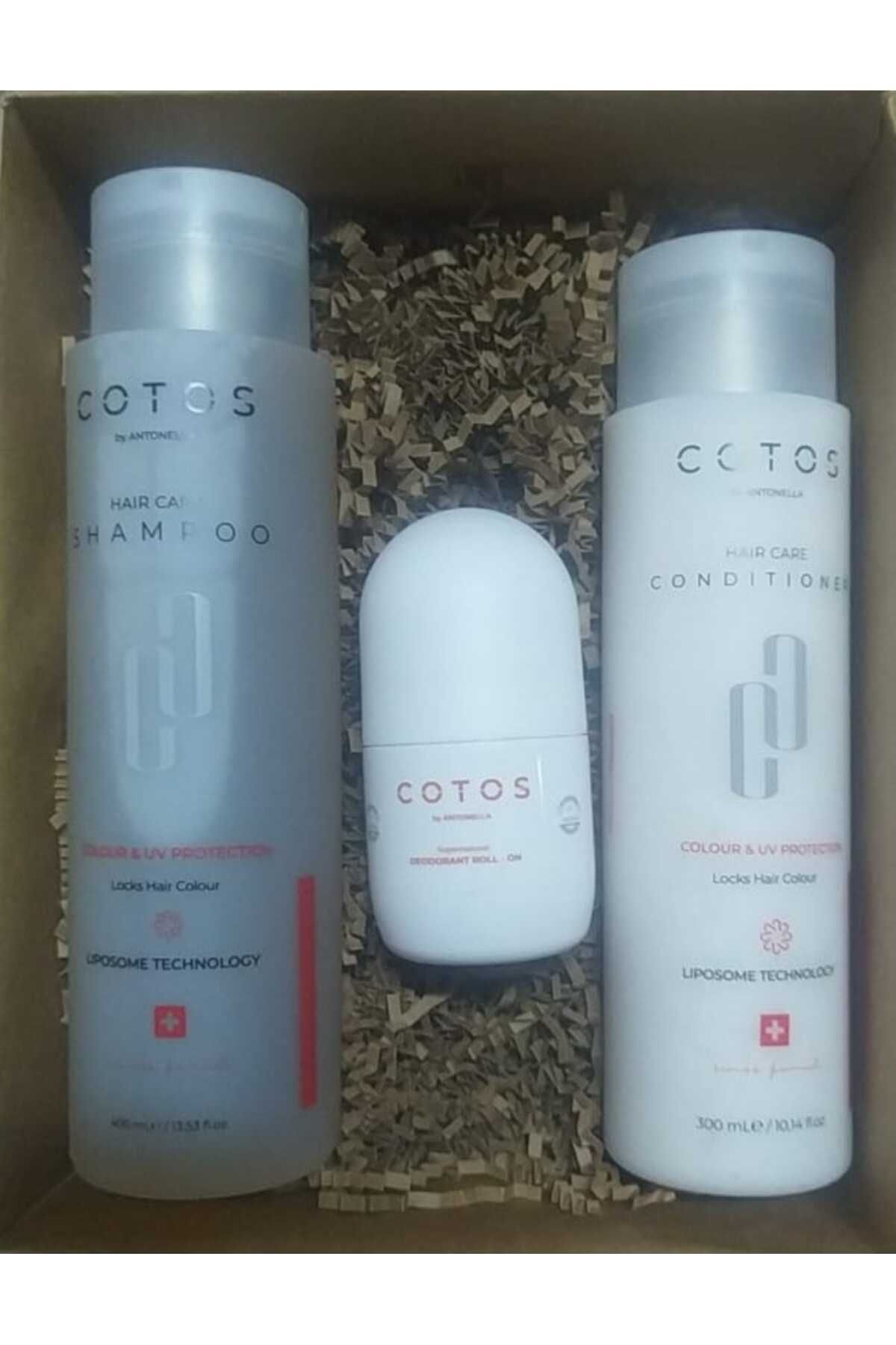 COTOS Colour & Protection Şampuan 400 Ml+ Krem 400 Ml+ Roll-on 3 Lü Set