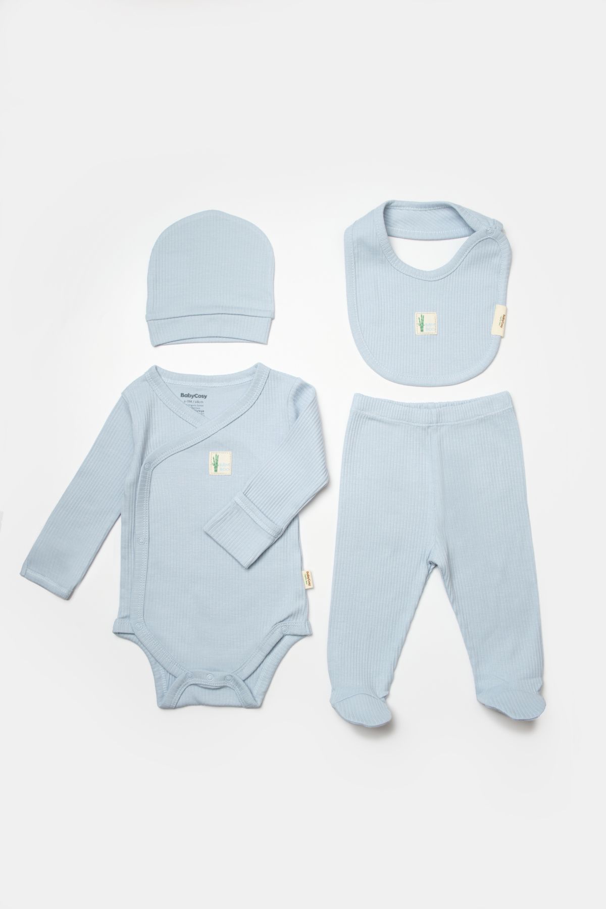 Momercy Happy Baby Organik Bambu Fitilli 4'lü Set