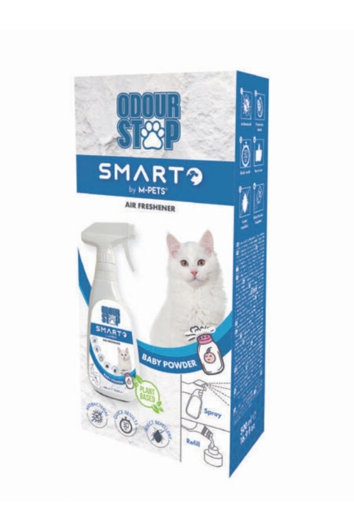 M-PETS ODOUR STOP HAŞERE KOVUCU DEODORANT SPRAY BEBK PUDRALI 500ML