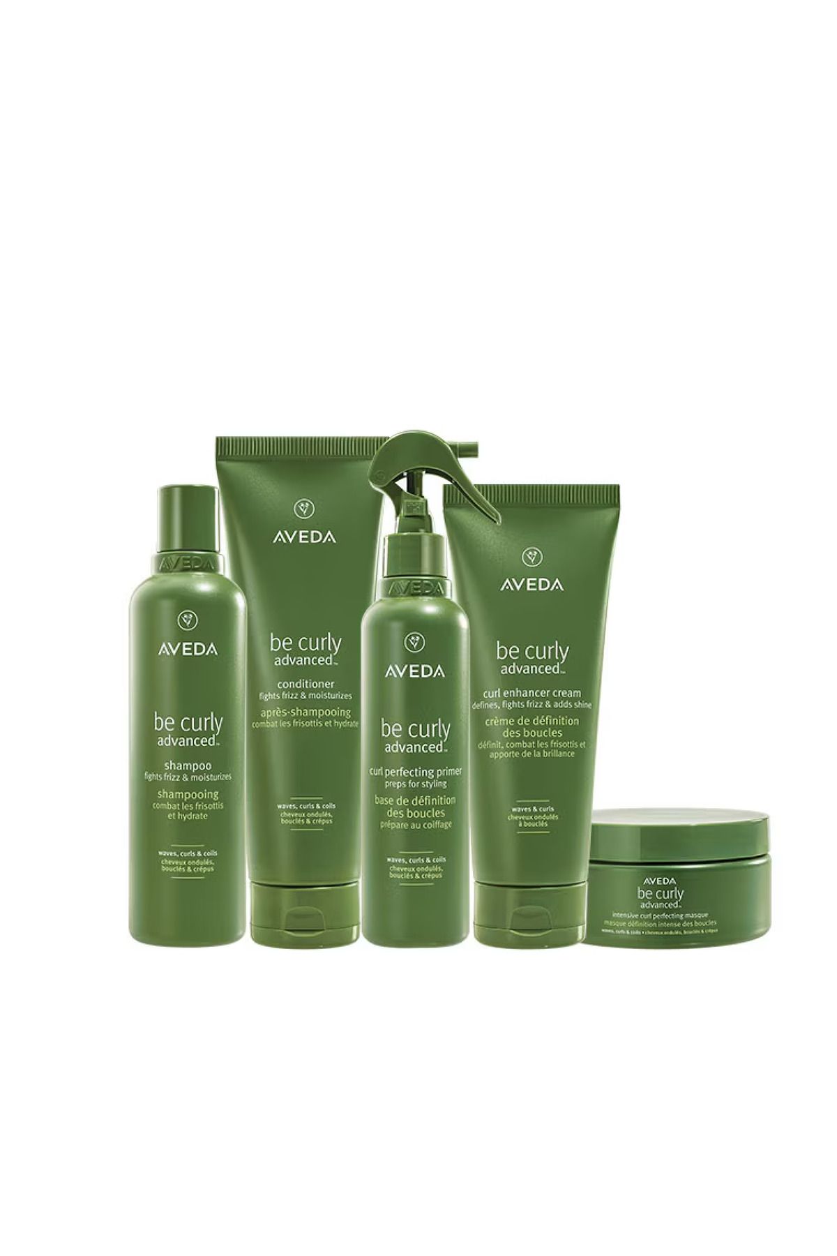 Aveda Be Curly Advanced Şampuan 250ml Saç Kremi 200ml Durulanmayan Krem 200ml Mist 200ml Maske 200ml