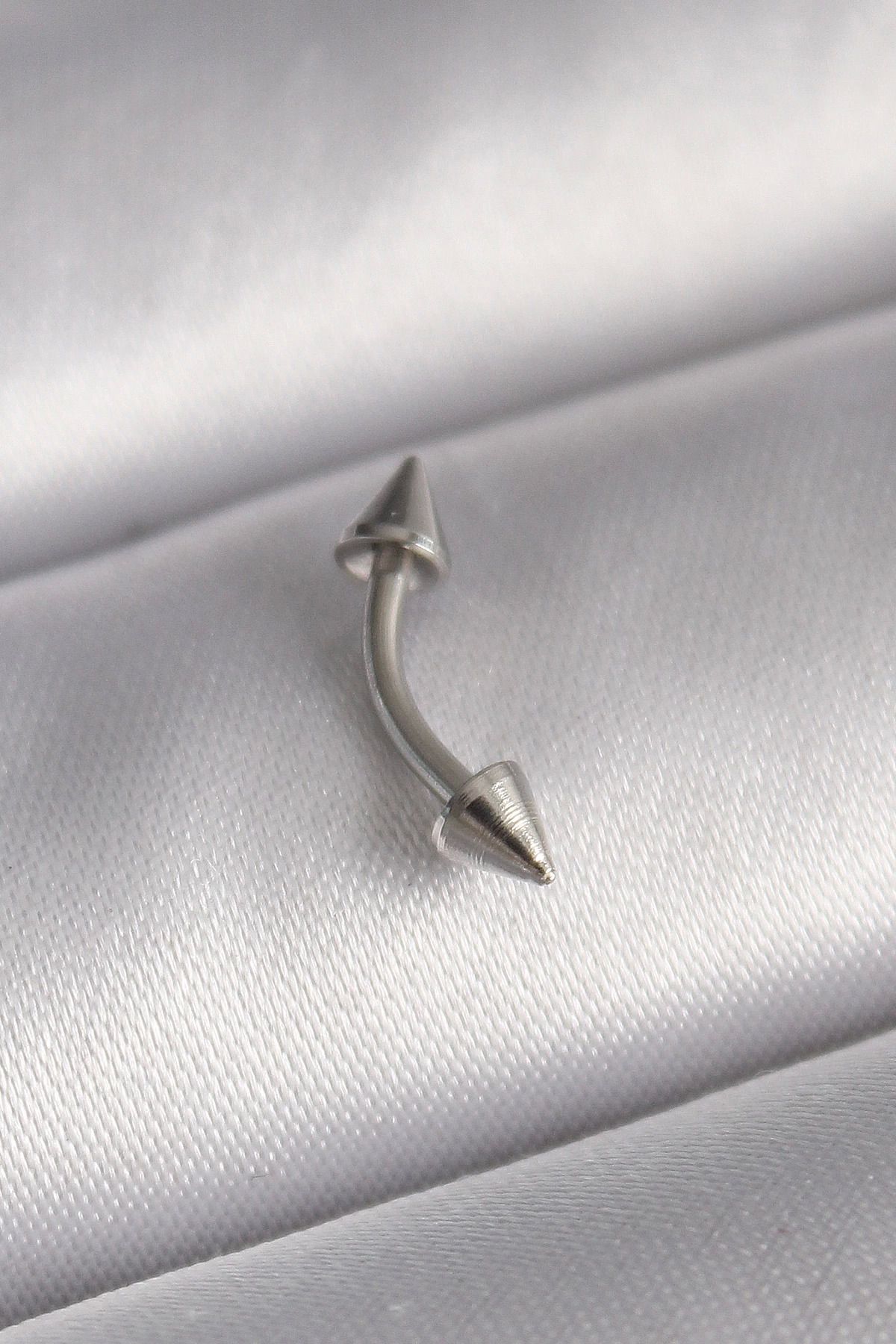 Ekince 316L Çelik Gümüş Renk Çivi Model Piercing