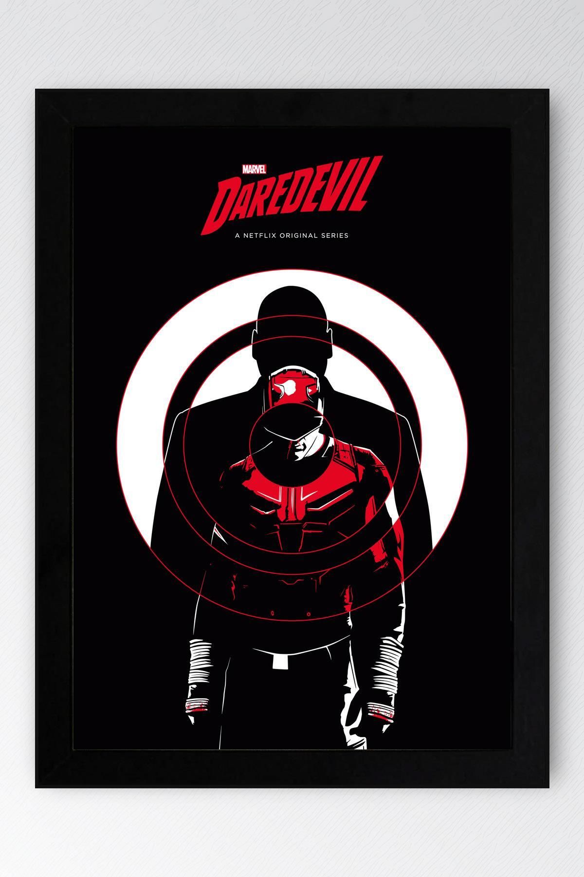 Saturn Daredevil Çerçeveli Tablo - Marvel Dizi Poster Tablo