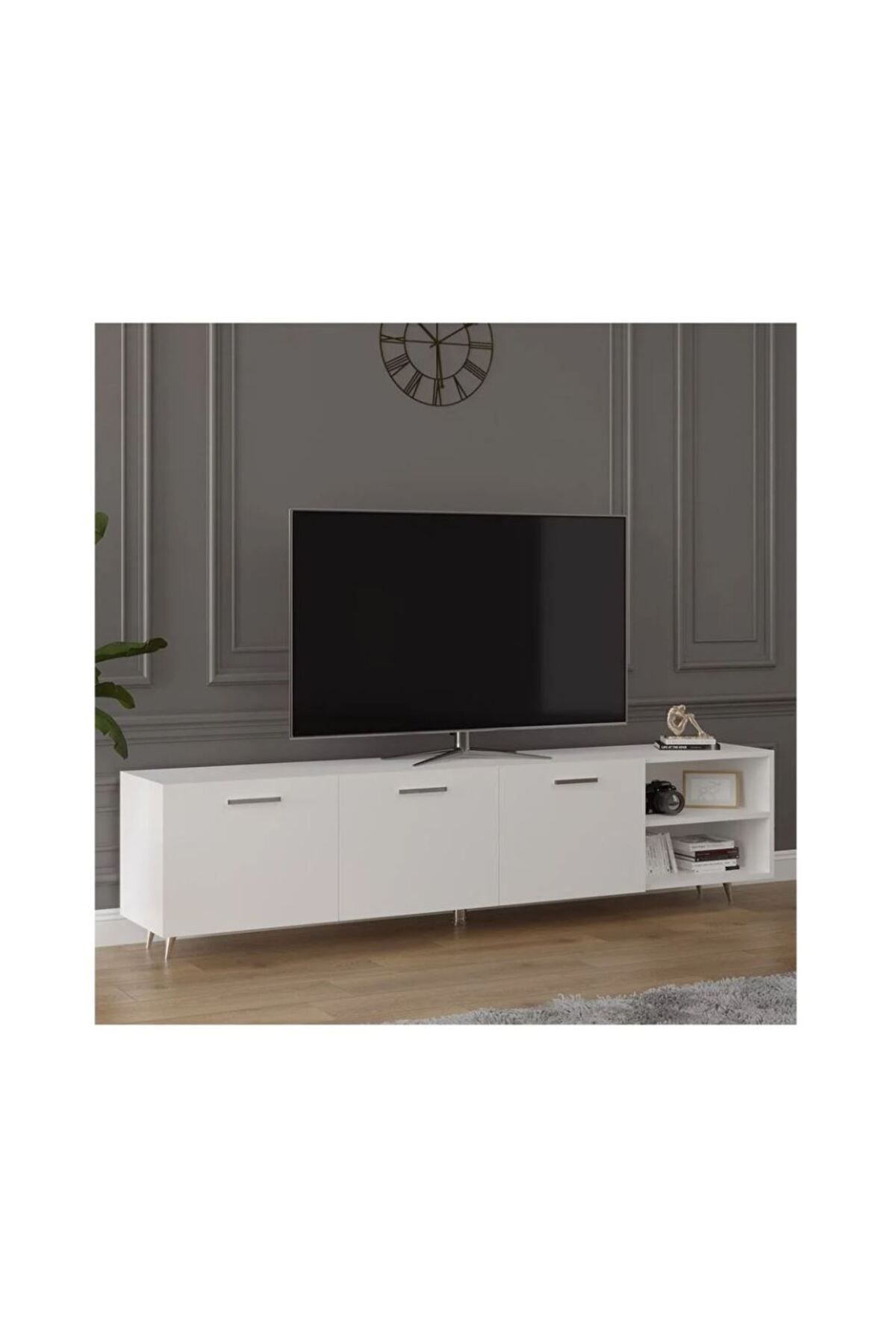 ŞAHİNBEY MOBİLYA 200 CM TV ÜNİTESİ BEYAZ