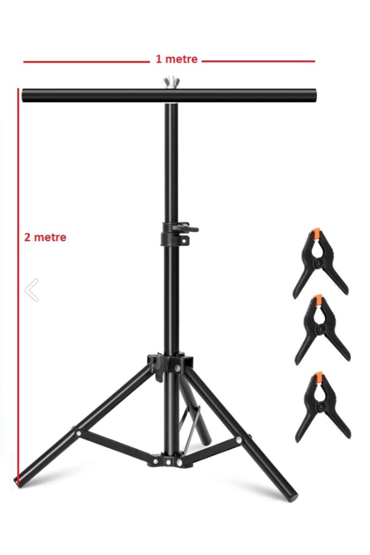 ADA GREENBOX 100*200cm T Stand Bar Fon Perde PVC Background Backdrop Çekim Standı T-Shape