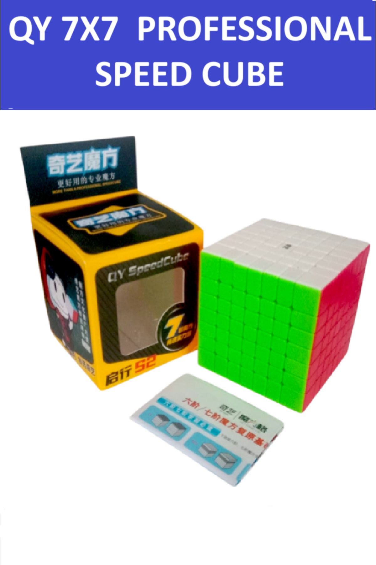 ZETCONCEPT QY 7x7 Profesyonel Speed Cube -7x7 Zeka Sabır Küpü