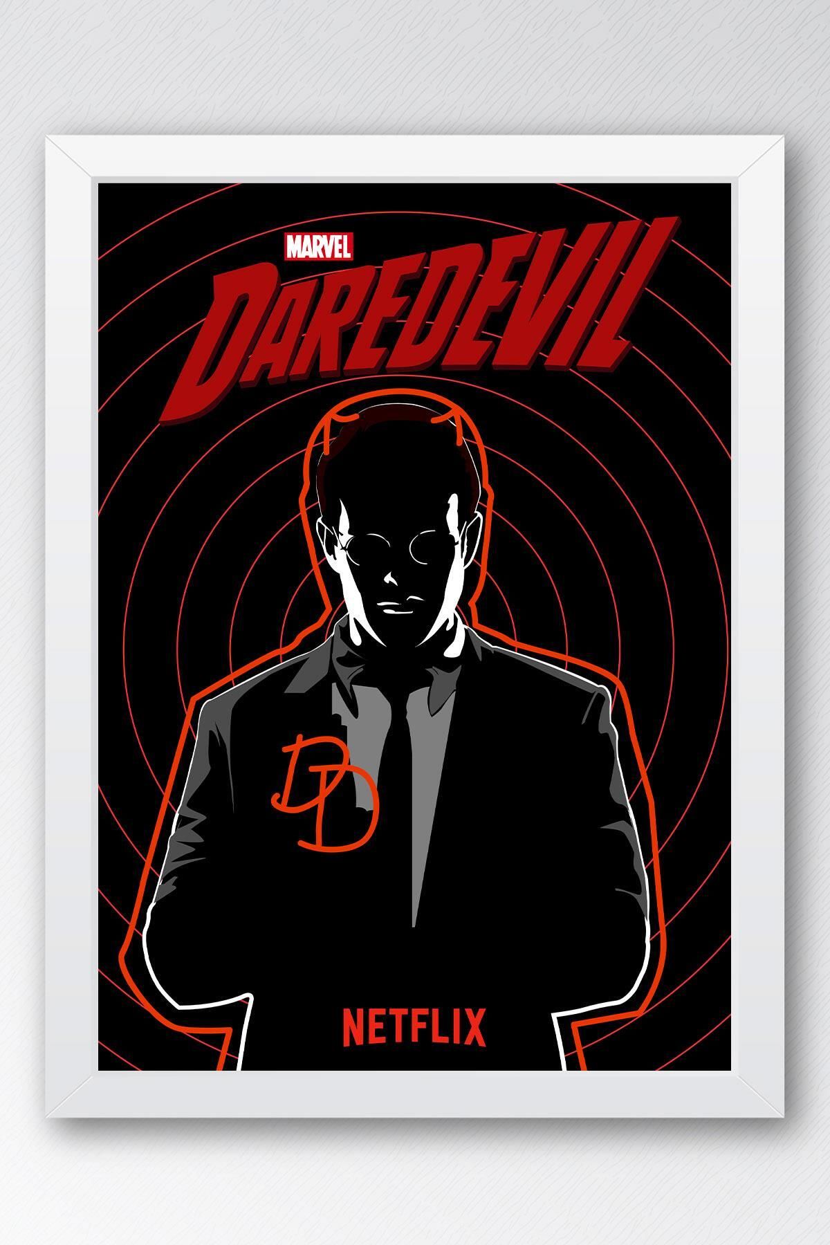 Saturn Daredevil Çerçeveli Tablo - Marvel Dizi Poster Tablo