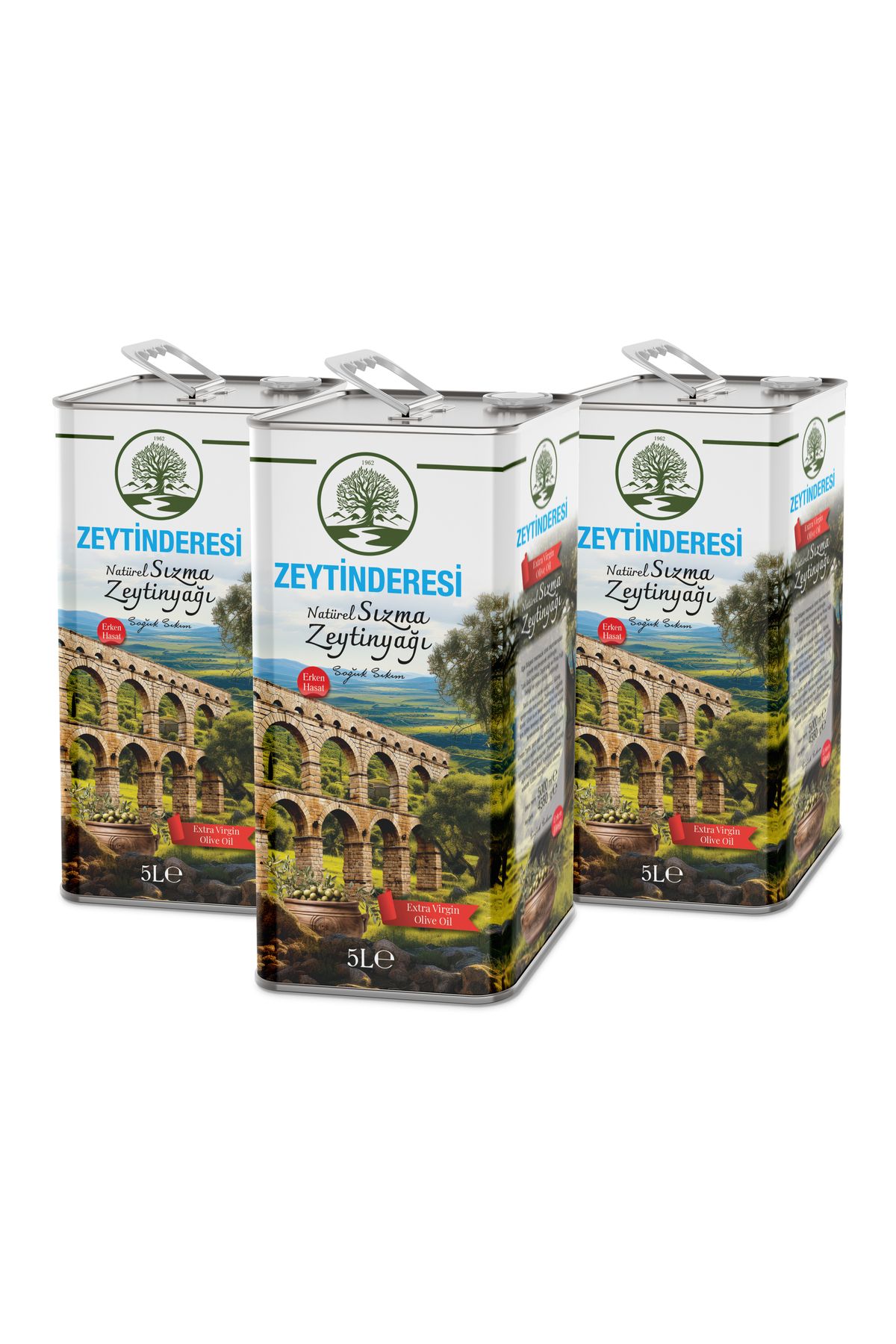 Natural Zeytin Deresi 15 Lt Natürel Sızma Soğuk Sıkım Zeytinyağı