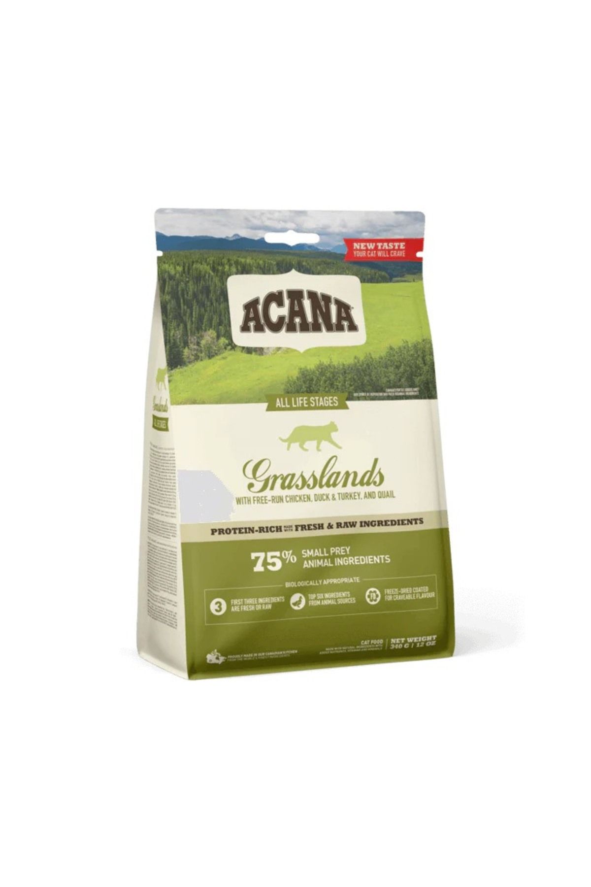 Acana Grasslands Ördekli ve Tavuklu Tahılsız Kedi Maması 1,8kg