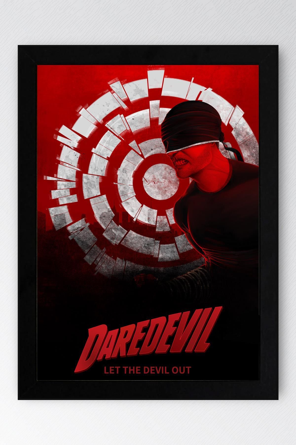 Saturn Daredevil Çerçeveli Tablo - Marvel Dizi Poster Tablo