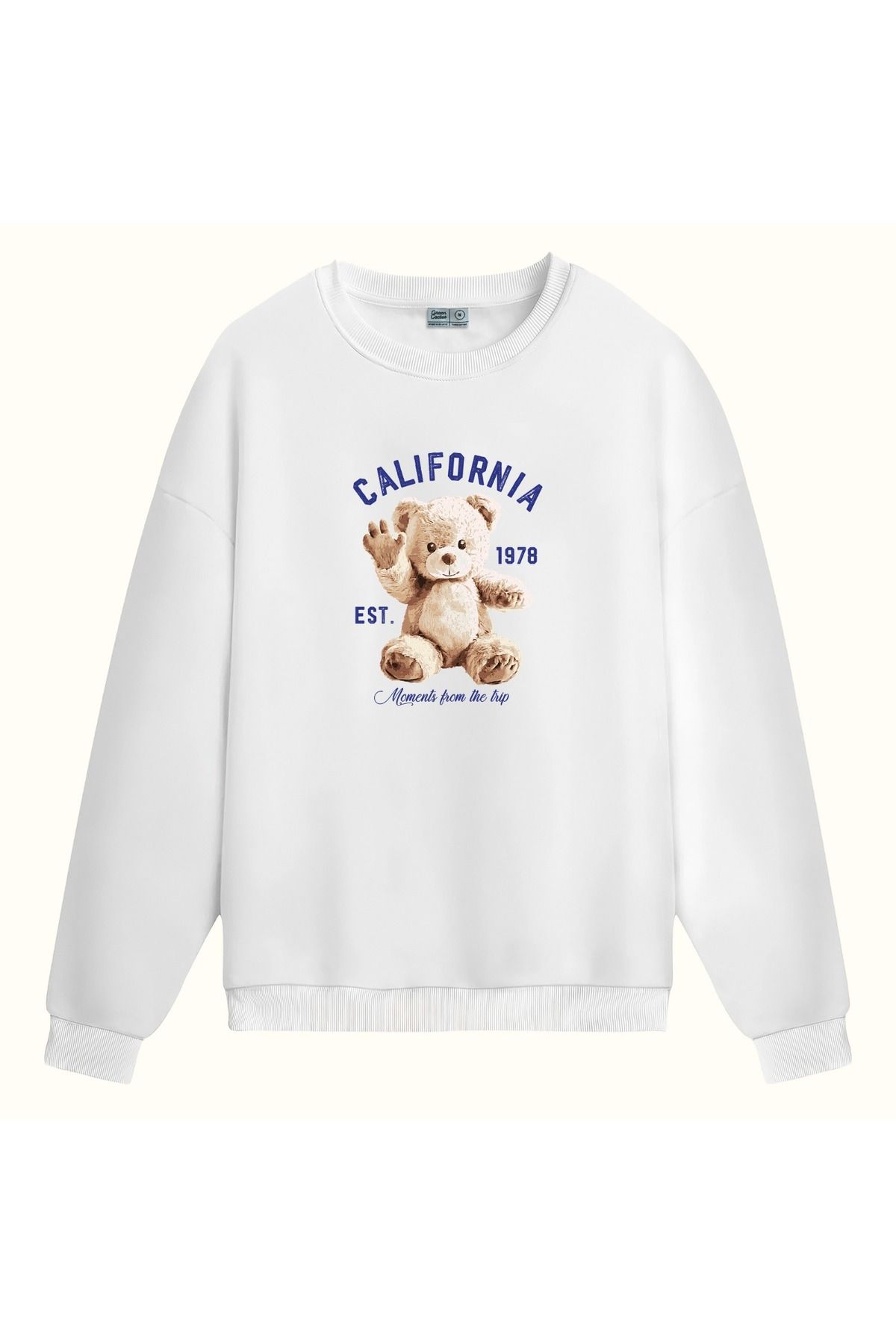 BLACKMAYS cute teddy bear tasarımlı sweatshirt