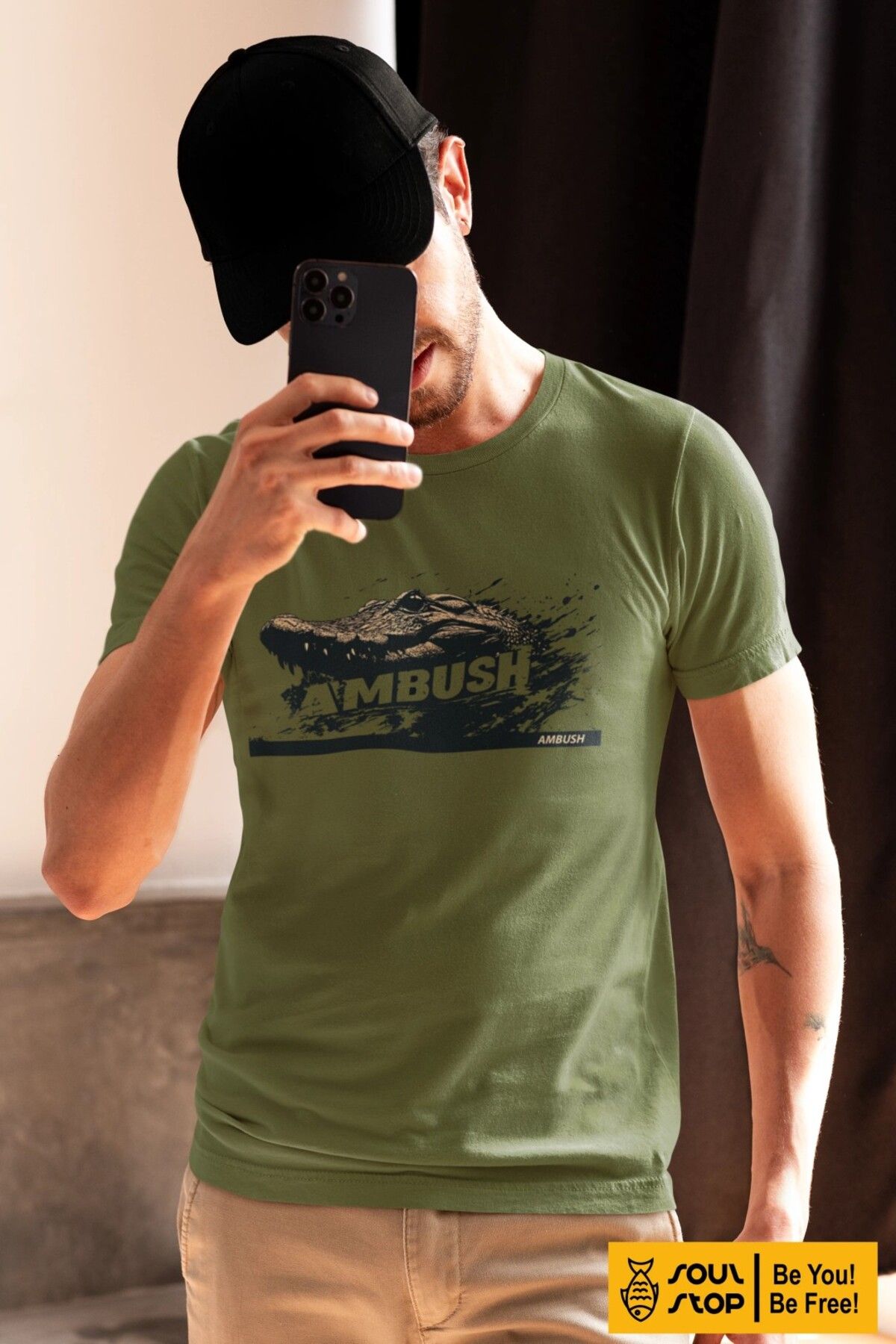 soul stop where freedom flows against the current Ambush T-Shirt - Premium Seri