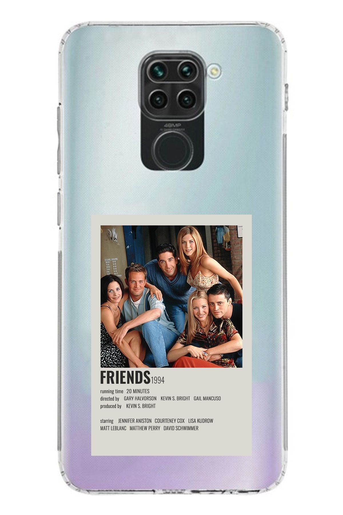 TechTree Redmi Note 9 Uyumlu Friends Mini Poster Tasarımlı Şeffaf Silikon Kılıf