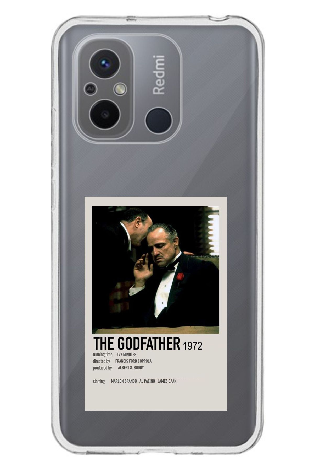 TechTree Redmi 12C Uyumlu The GodFather Baba Poster Tasarımlı Şeffaf Silikon Kılıf