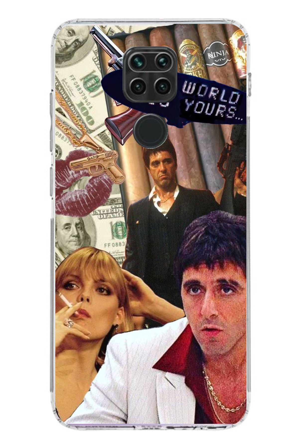 TechTree Redmi Note 9 Uyumlu The Worlds is Yours Tasarımlı Şeffaf Silikon Kılıf