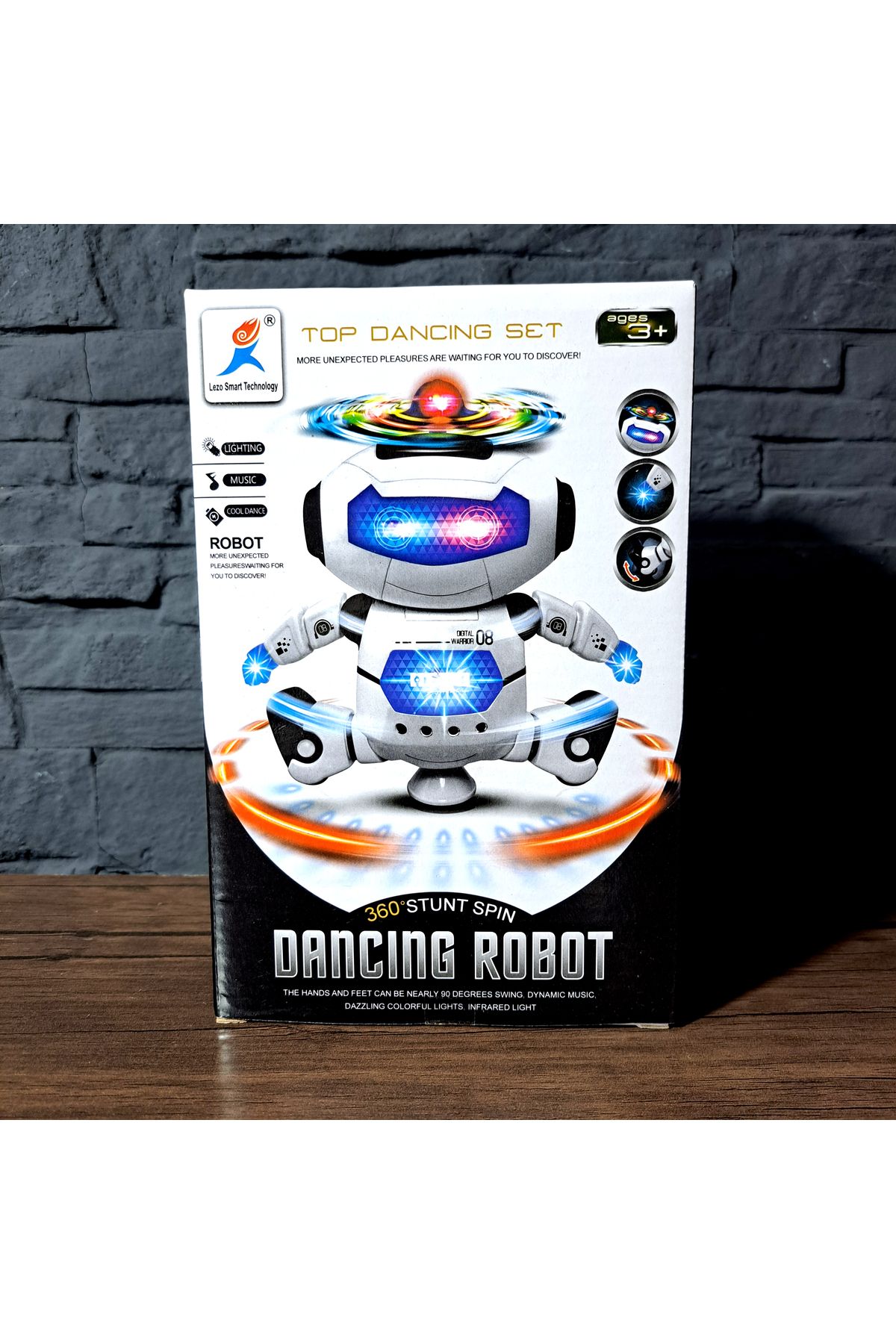 ALYTOYS OYUNCAK DANSEDEN ROBOT ROTATİNG RENGARENK IŞIKLI SESLİ HAREKETLİ 17X15CM KUTULU ÜRÜN