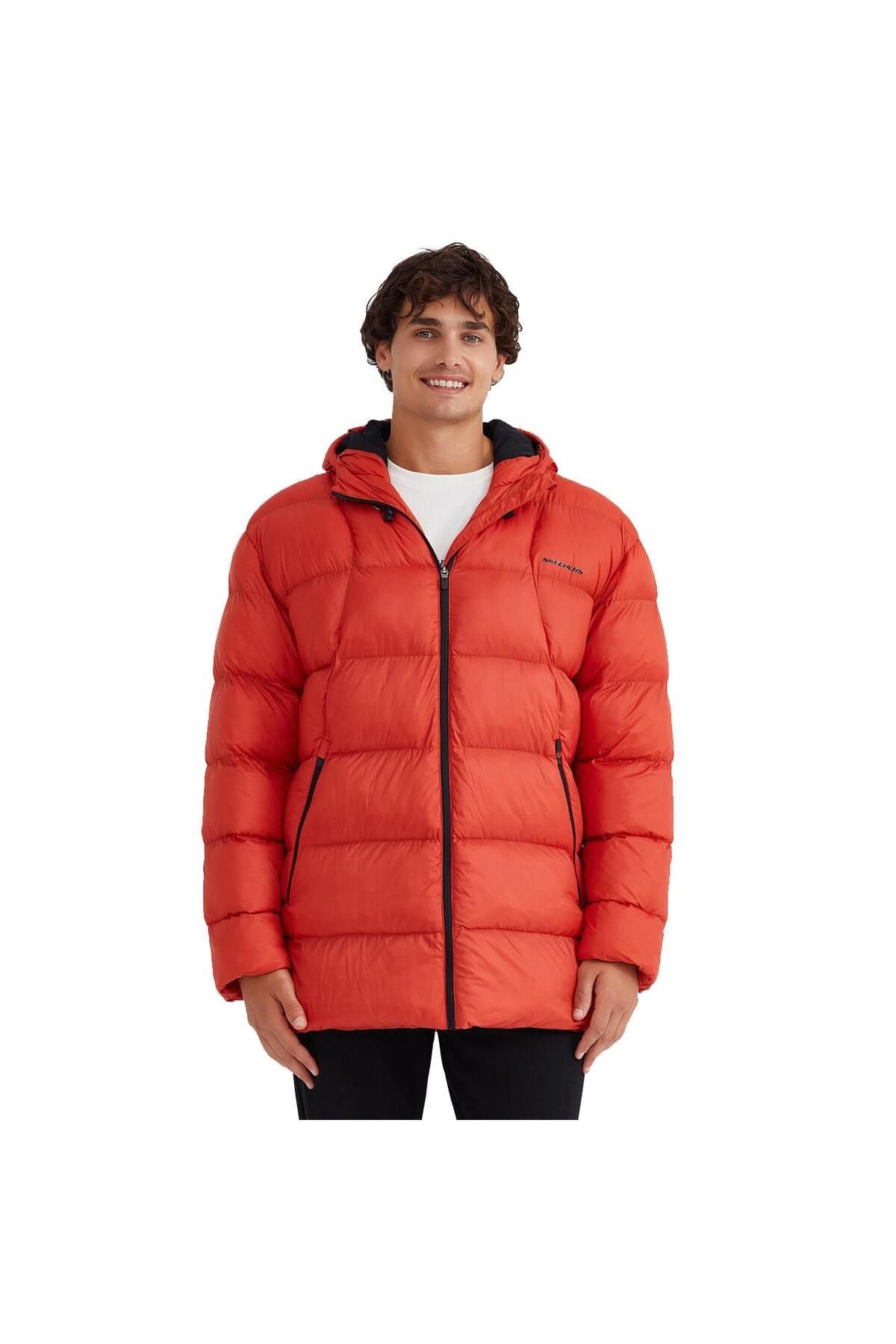 SKECHERS-S 232031   M - Orange Padded Outerwear Jacket 1