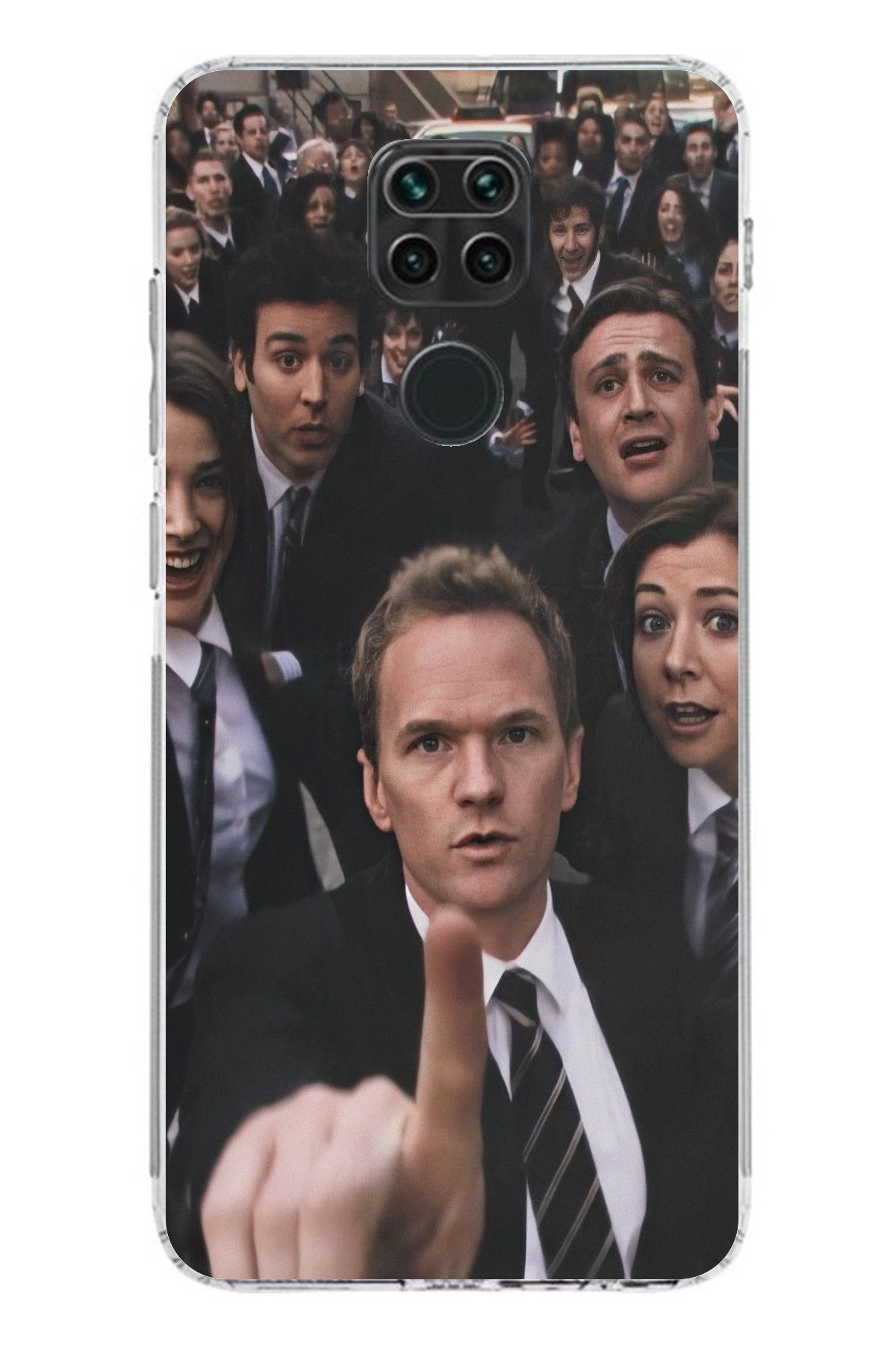 TechTree Redmi Note 9 Uyumlu How i met your mother Selfie Tasarımlı Şeffaf Silikon Kılıf