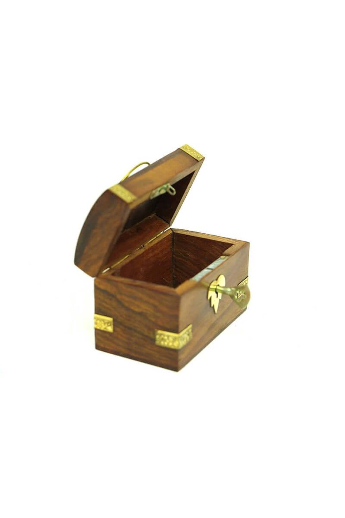Mnk-4'' Wooden Locked Crate Piggy Bank 7