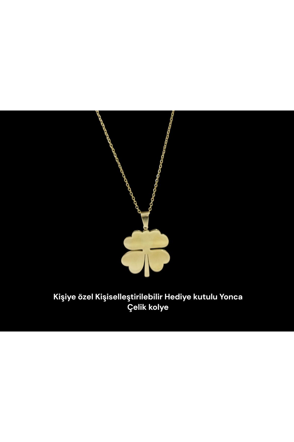 MK butik Kişiye özel Kişiselleştirilebilir Hediye kutulu Çelik Taşlı kolye