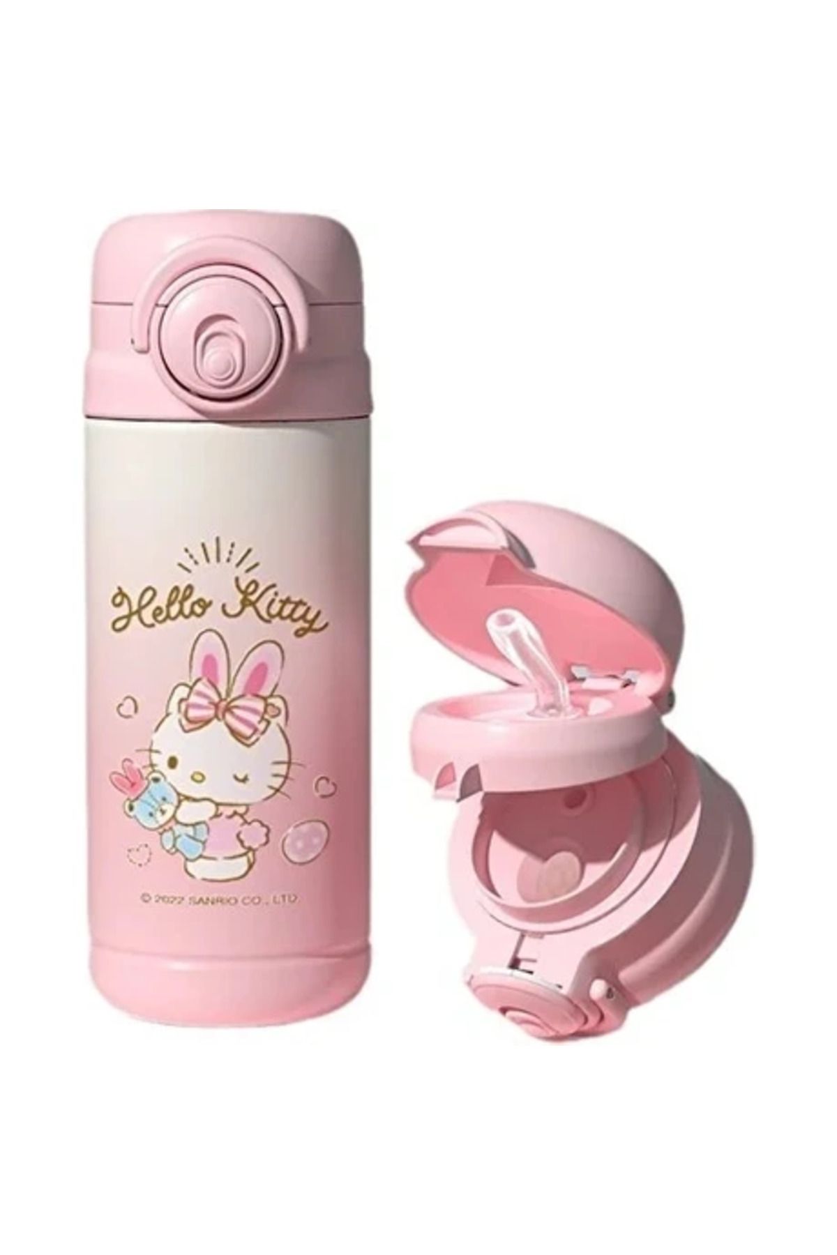 Obay Icclek Hello Kitty Çift Içki Çocuk Paslanmaz Çelik Kupa