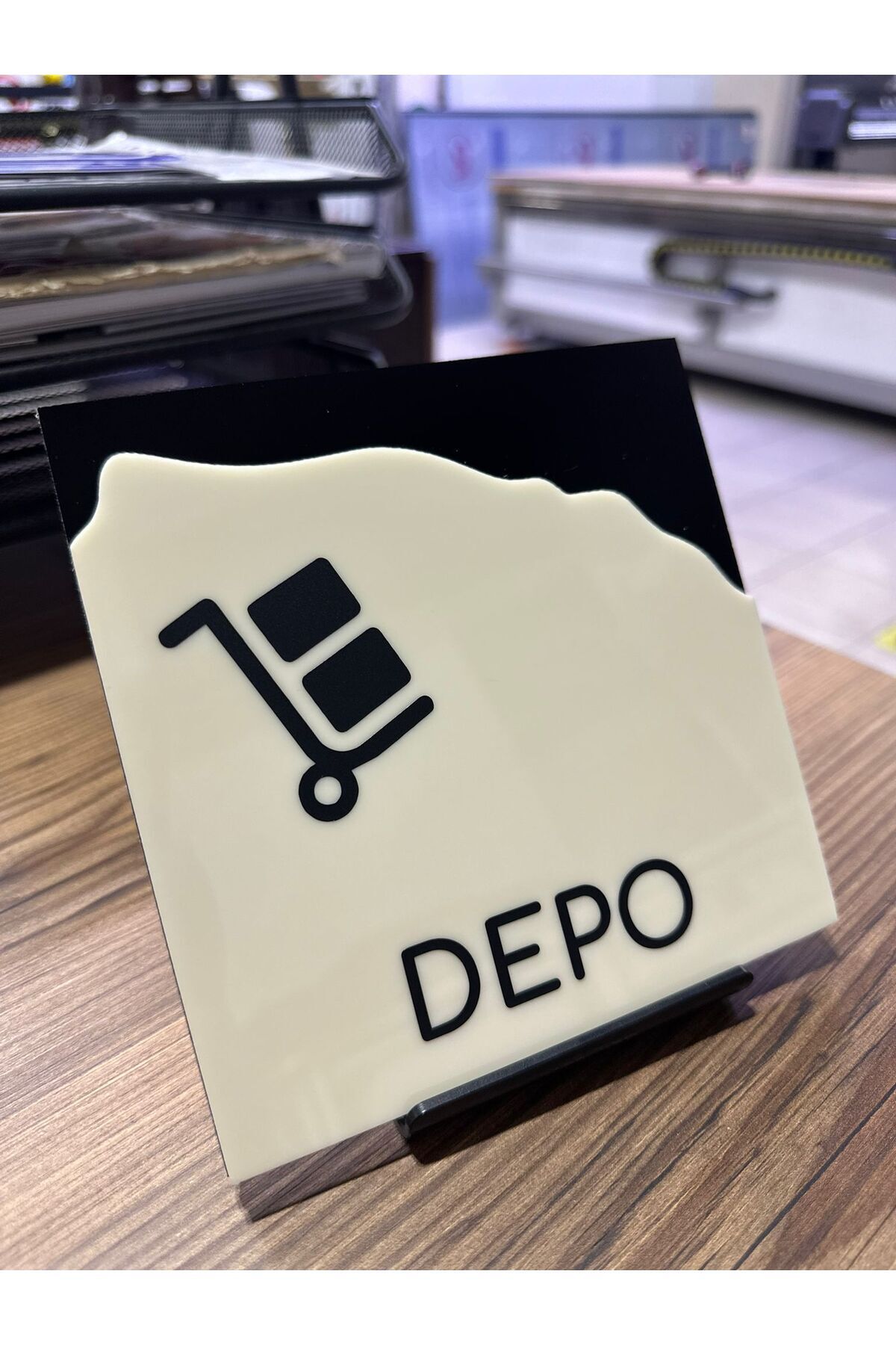 zafrakreklam DEPO Ofis Oda Kapı İsimliği Yönlendirme Tabelası 15x15cm