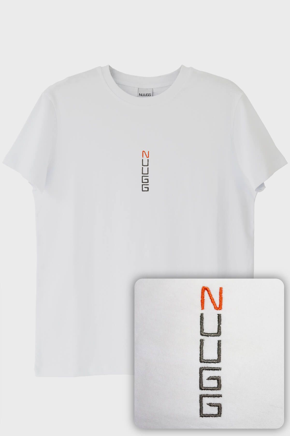 NUUGG Dikey Logolu Nakışlı T-shirt