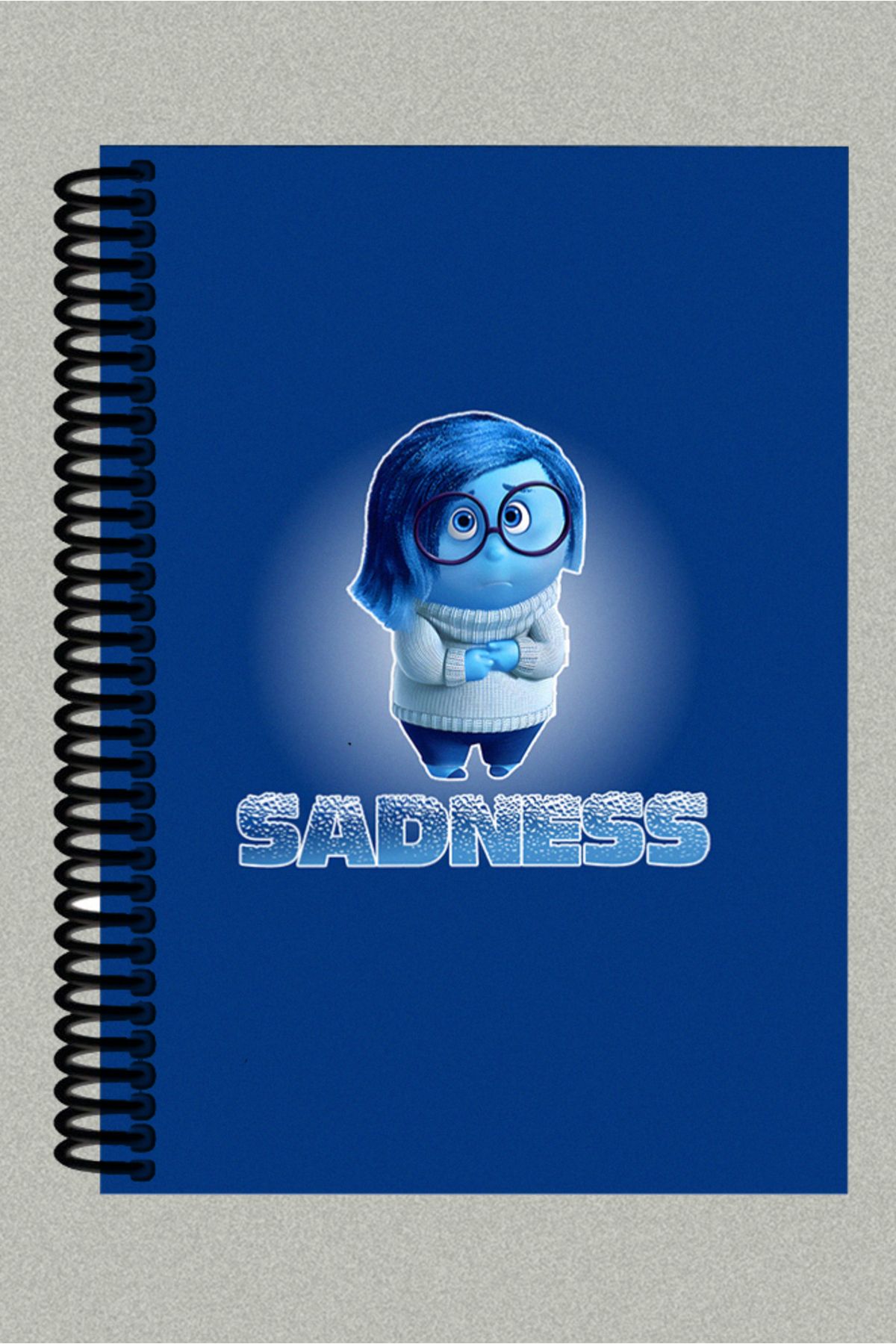 Namgo Ters Yüz ''Sadness-Üzüntü'' Spiralli A5 Çizgisiz Tuale Kapaklı Hediyelik Defter (200 Sayfa)