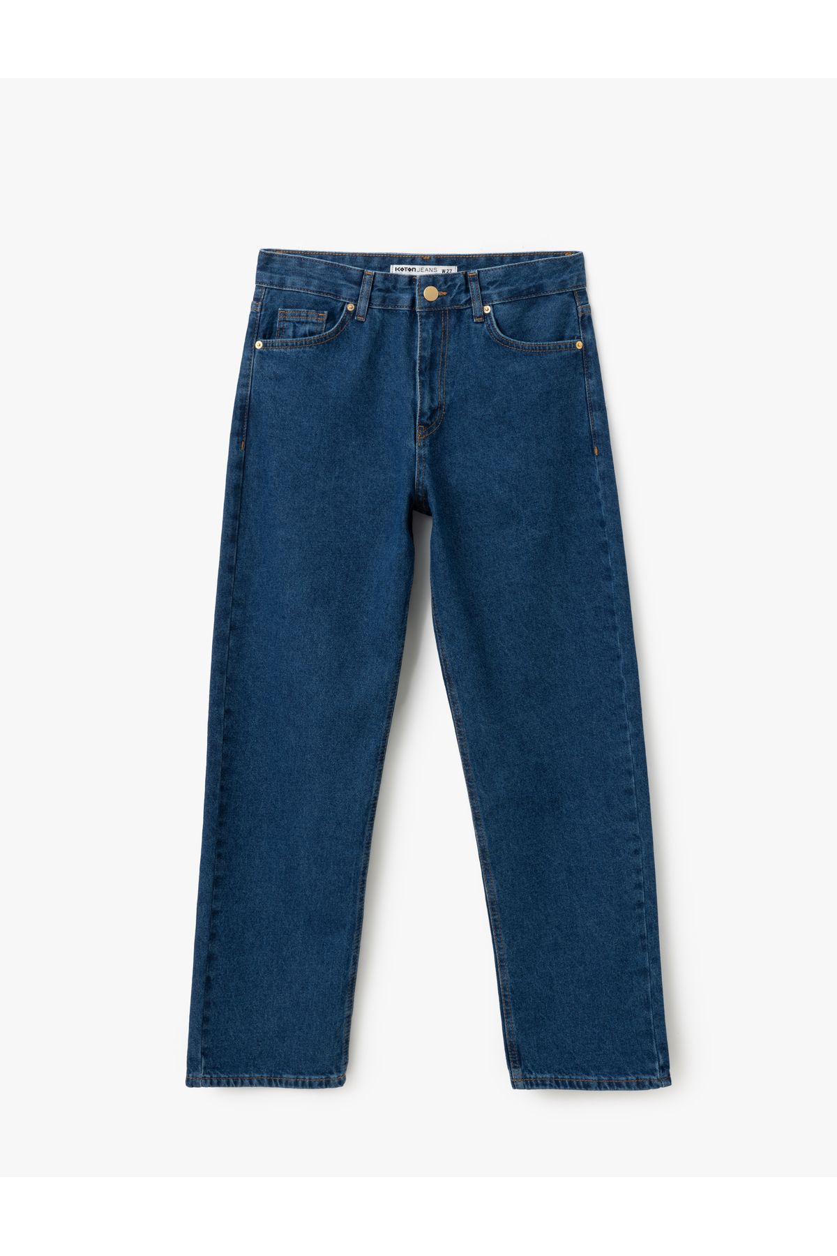 Koton Yeni Sezon Straight Fit Düz Paça Cepli Denim Pantolon - Straight Fit Jeans
