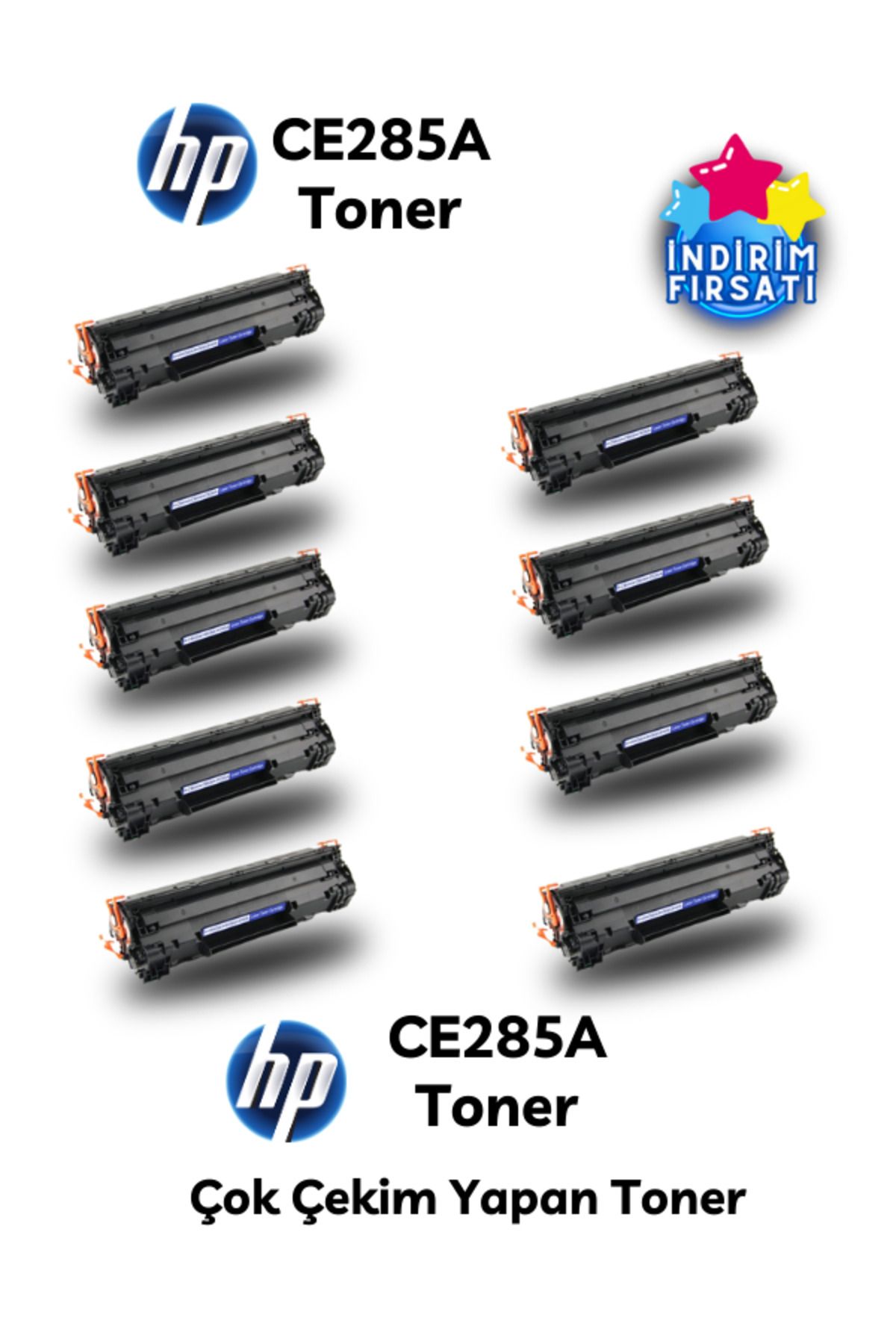 YEGGE 9 Adet HP 85a Muadil Toner - Yüksek Baskı Kapasiteli CE285a Toner - HP 285a Muadil Toner