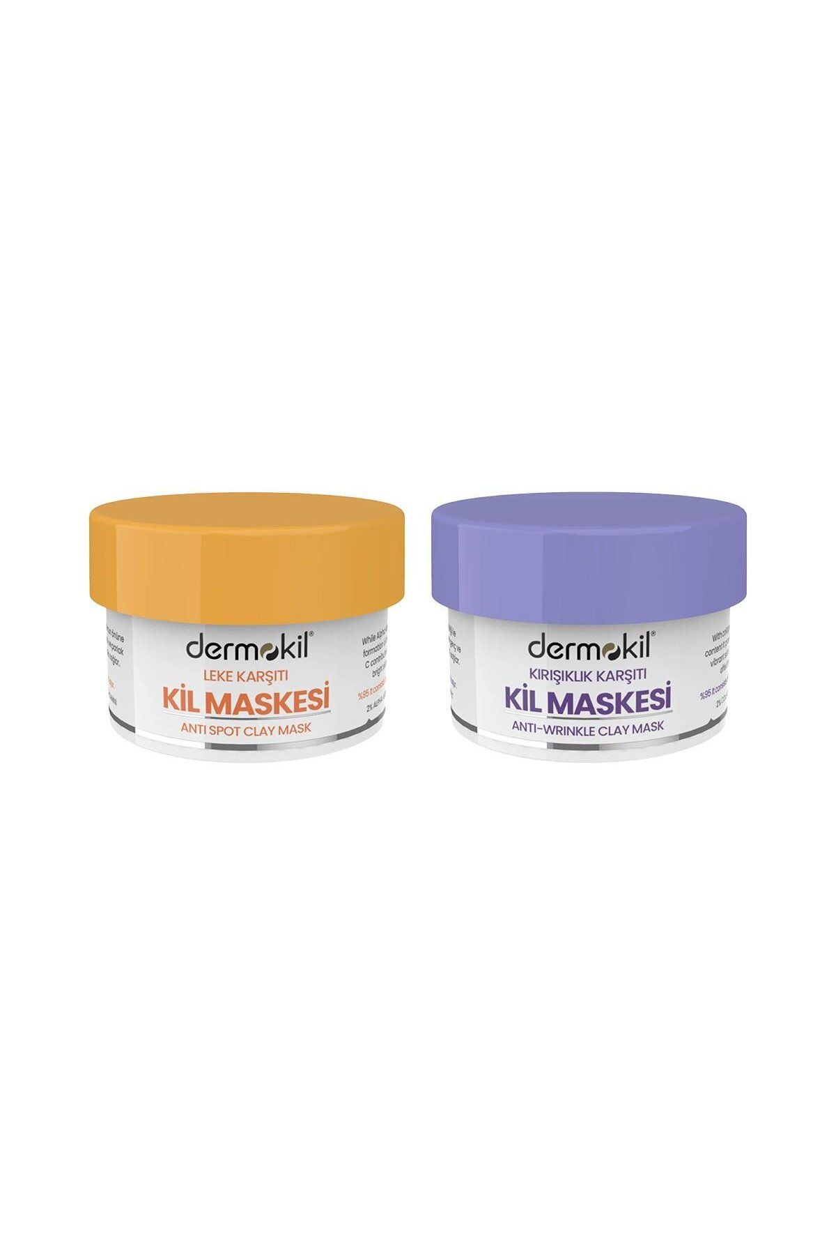 Dermokil Kırışıklık Karşıtı Kil ve Leke Karşıtı Kil Maskesi 50 ml. Set