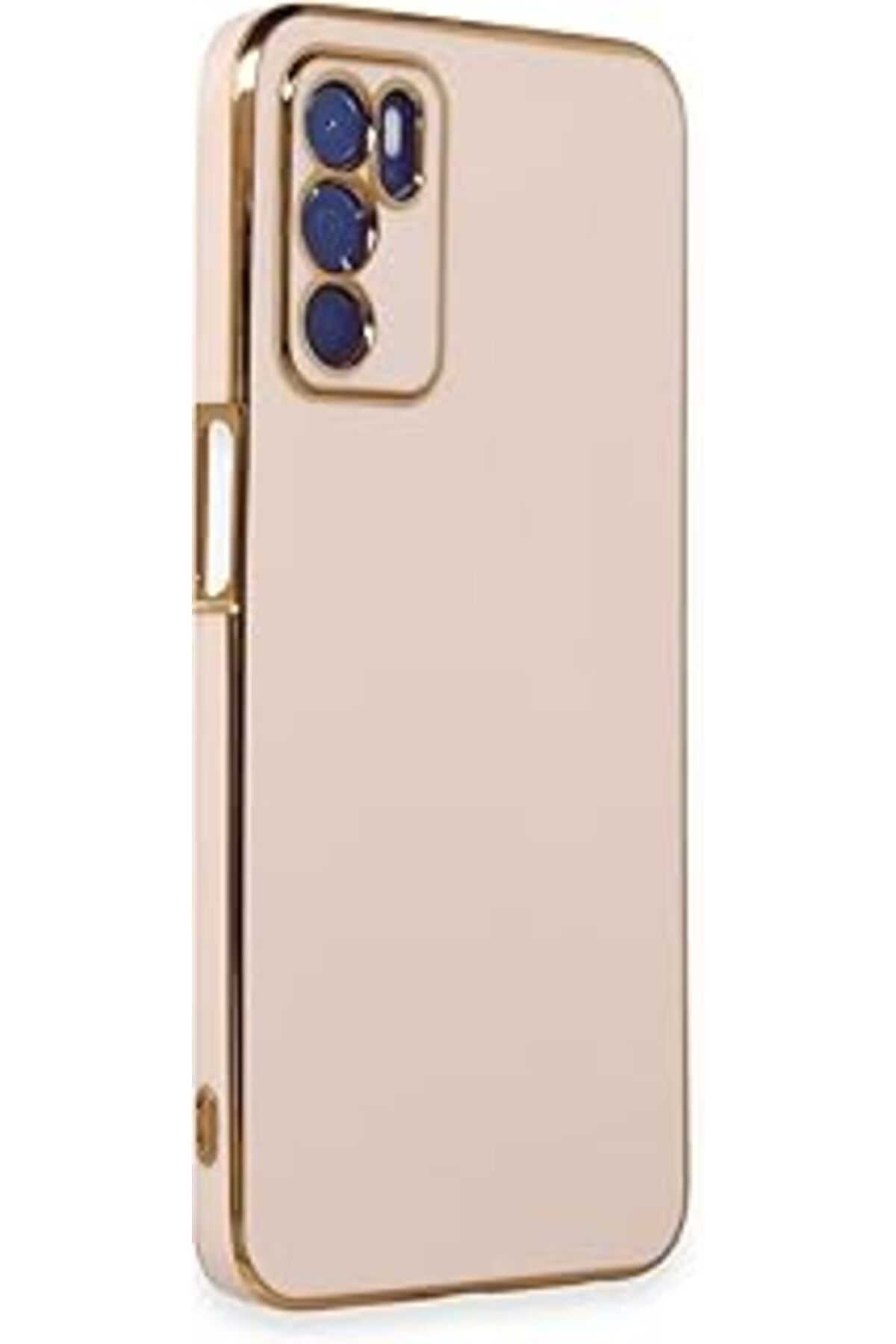 NZM TİCARET Oppo A16 Için Kılıf Olive Plated Pembe [A16 Ile Uyumlu Kılıf - Pembe]