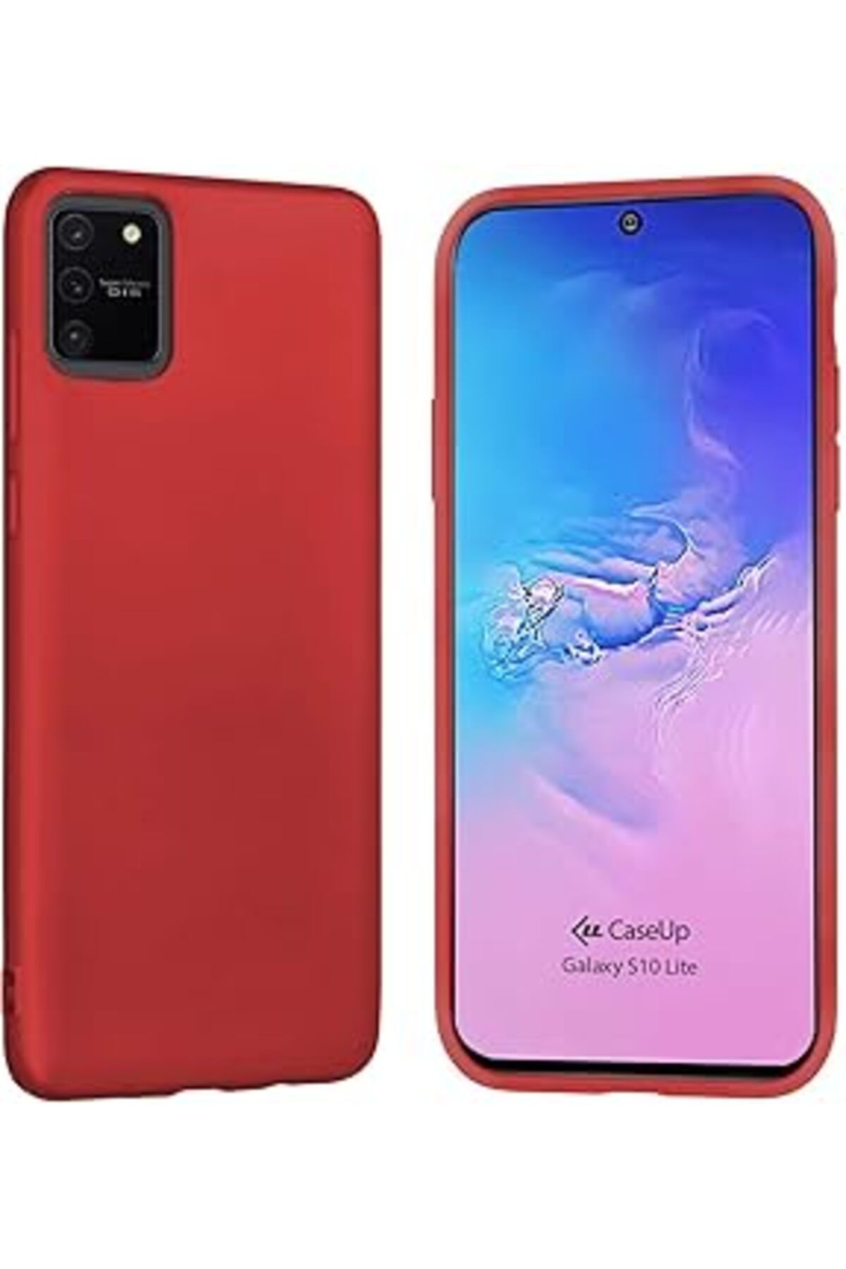 MAGNESİA Caseup Galaxy S10 Lite Uyumlu Kılıf, Caseup Matte Surface Kırmızı