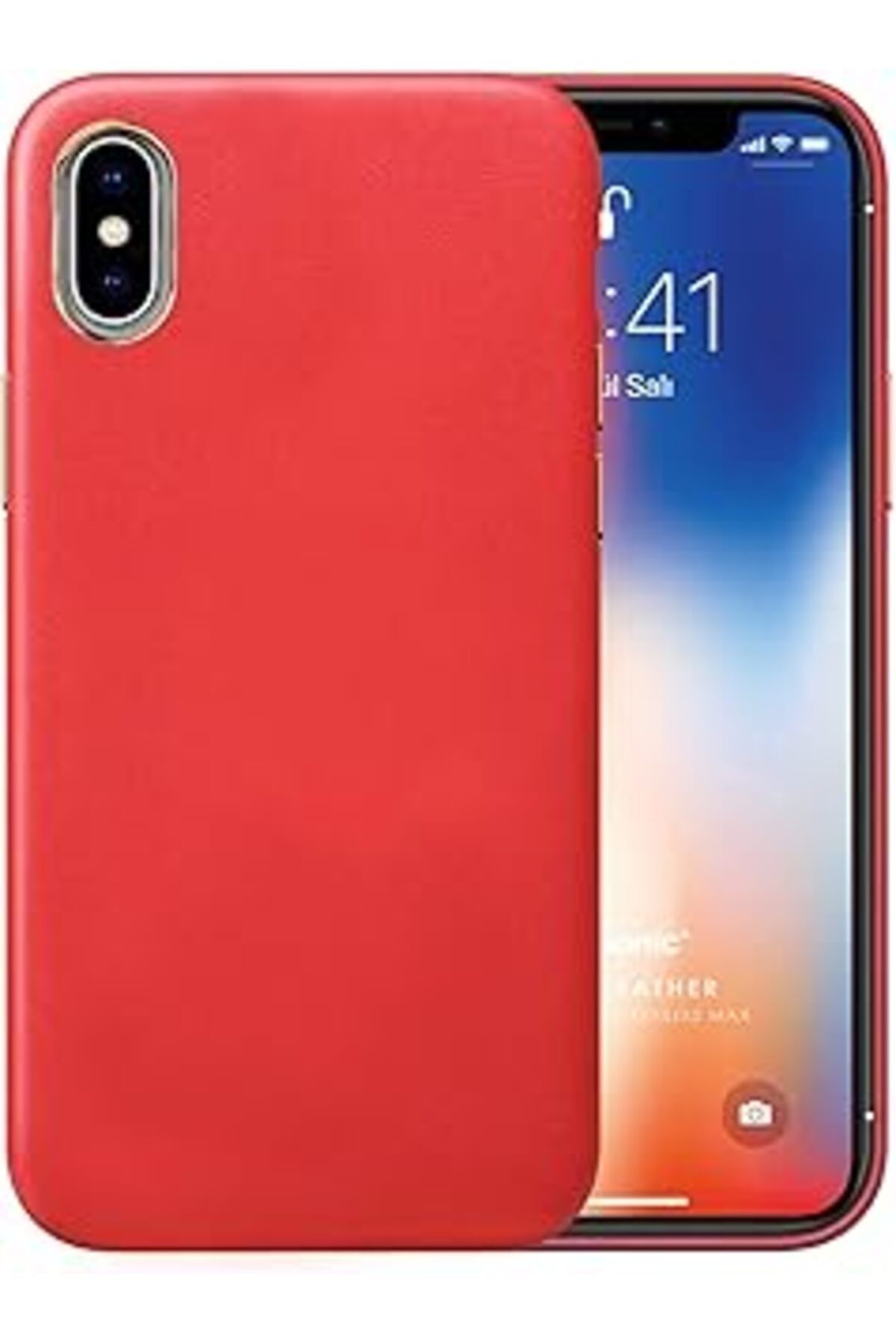 feifei Iphone Xs Max Için Kılıf Luxury Leather Kırmızı